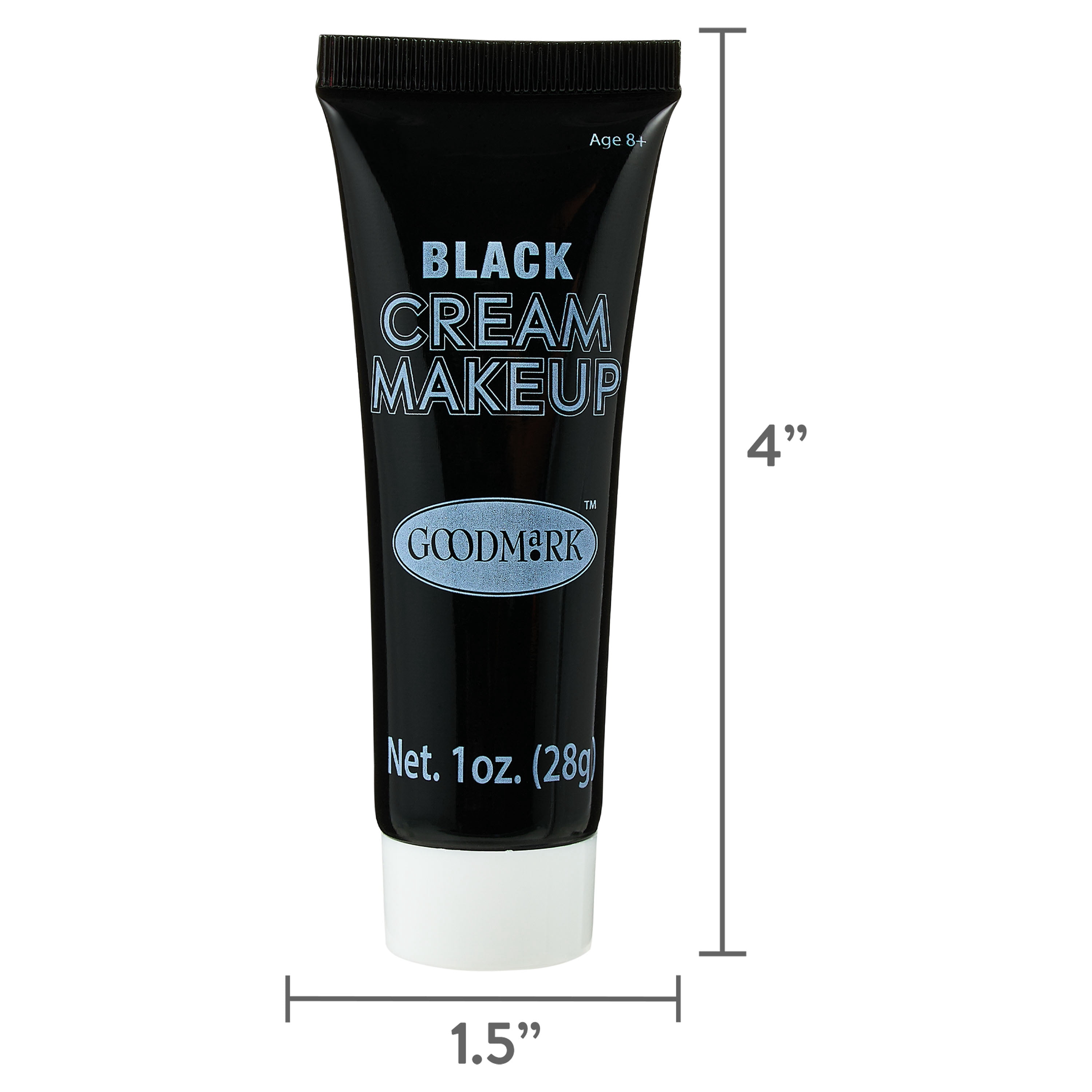 Body Paint, Halloween Make-Up for Adults, Black, 1oz , by Goodmark