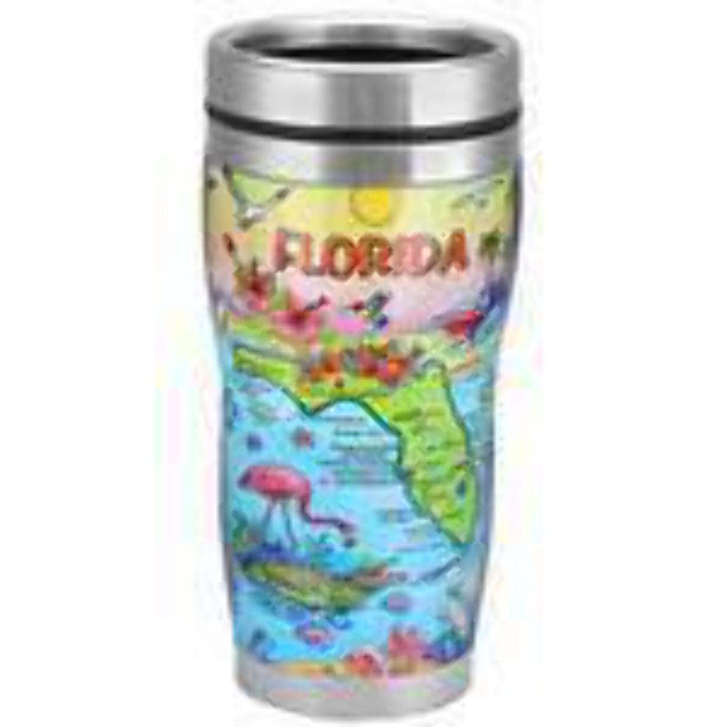 Florida Map Stainless 16oz Tumbler