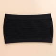 thumbnail image 4 of Delconic Seamless Bandeau Tube Top for Women Stretch Strapless Ribbed Crop Top Lightweight Breathable Pullover Design Black 32, 4 of 6