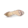 thumbnail image 4 of BLISSFUL STEP Women's Shoes Solid Color Open Toe Block High Heels Summer Sandals Pink 7, 4 of 7
