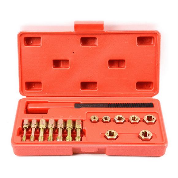 15-Piece Screw Thread Repair Tool Tapping Thread Repair Set Screw Thread Repair Auto Repair Tool Set