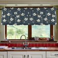 thumbnail image 7 of Ryvnso Football and Stars Curtains Sets Short Curtain Rod Pocket Half Window Cafe Farmhouse Tier 2 Panels 57"W x 24"L, 7 of 7