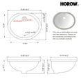 thumbnail image 5 of HOROW 15.75'' White Vitreous China Oval Undermount Bathroom Sink with Overflow, HWTP-R5040D, 5 of 5