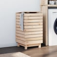 thumbnail image 1 of vidaXL Laundry Basket 44x44x76 cm Solid Wood Pine, 1 of 5