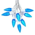 thumbnail image 1 of 25 Foot C9 LED Outdoor Lighting Patio Christmas String Light Set, Blue, White Wire, 25 Bulbs, 1 of 5
