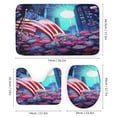 thumbnail image 3 of Independence Day Of The United States Flag Bathroom Sets with Shower Curtain And Rugs, Incl with 12 Hooks，Toilet Lid Oval Rug, 3 of 8