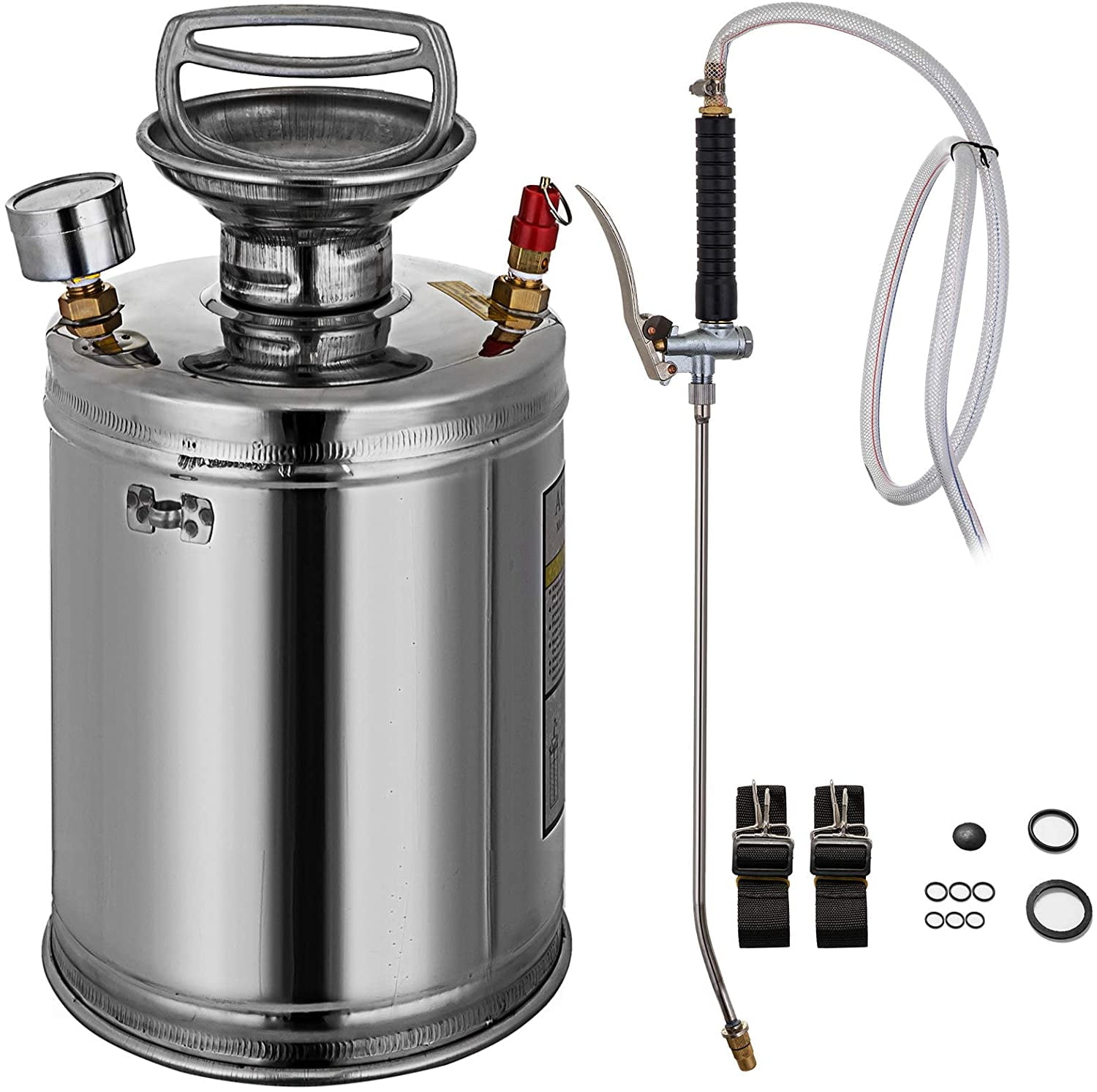 VEVOR Stainless Steel Pest Control Sprayer Handheld Pumped Garden