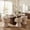 Walnut + Beige, variant on Christopher Knight Home 7-Piece Modern Dining Set, Table with Swivel Upholstered Chairs, Walnut+Light Green