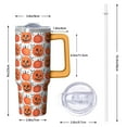 thumbnail image 2 of 30oz Halloween Tumbler with Straw and Lid Scary Pumpkin Travel Coffee Tumbler Cup with Handle for Trick or Treat Gifts, 2 of 5