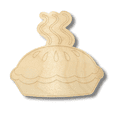 thumbnail image 2 of Unfinished Wood Etched Apple Pie Shape | Paint By Line Crafts 16" / 1/8", 2 of 2