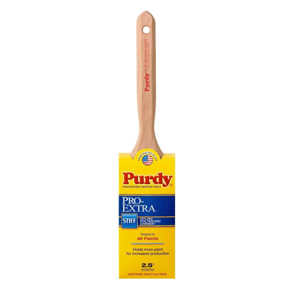 Purdy 144100725 ProExtra Series Elasco Flat Trim Paint Brush, 21/2