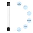 thumbnail image 4 of Clear Rigid Tube Round Plastic Tubing with Black Rubber Cap, 305mm/ 12 Inch Length, 13mmx14mm/0.51"x0.55", 2 Set, 4 of 7