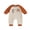 Khaki, variant on Jxzom Newborn Baby Boy Halloween Outfit Letter Ghost Spider Embroidery Contrast Color Jumpsuit 0-18 Months Long Sleeve Romper Bodysuit