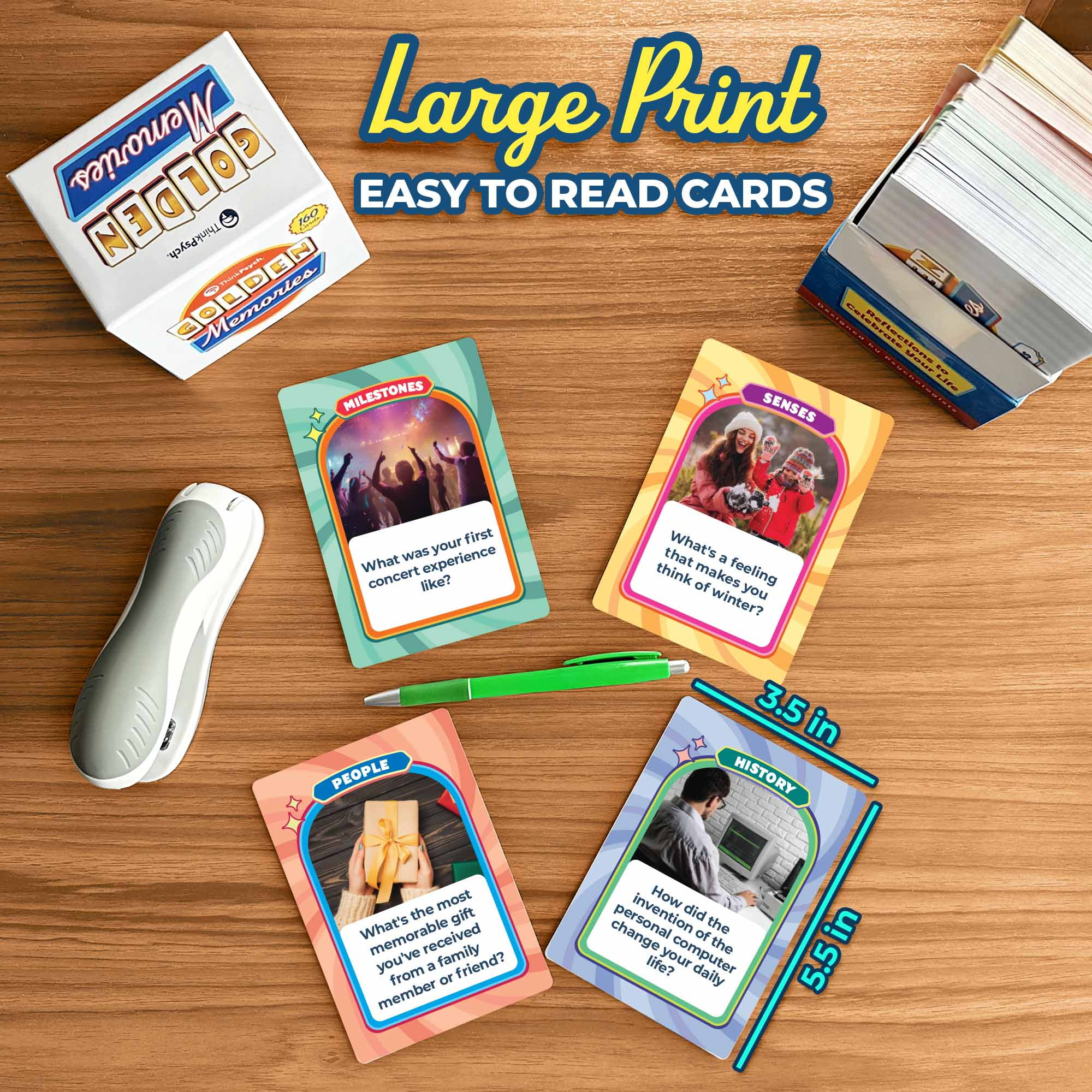 ThinkPsych Golden Memories - Memory Card Game for Seniors - 160