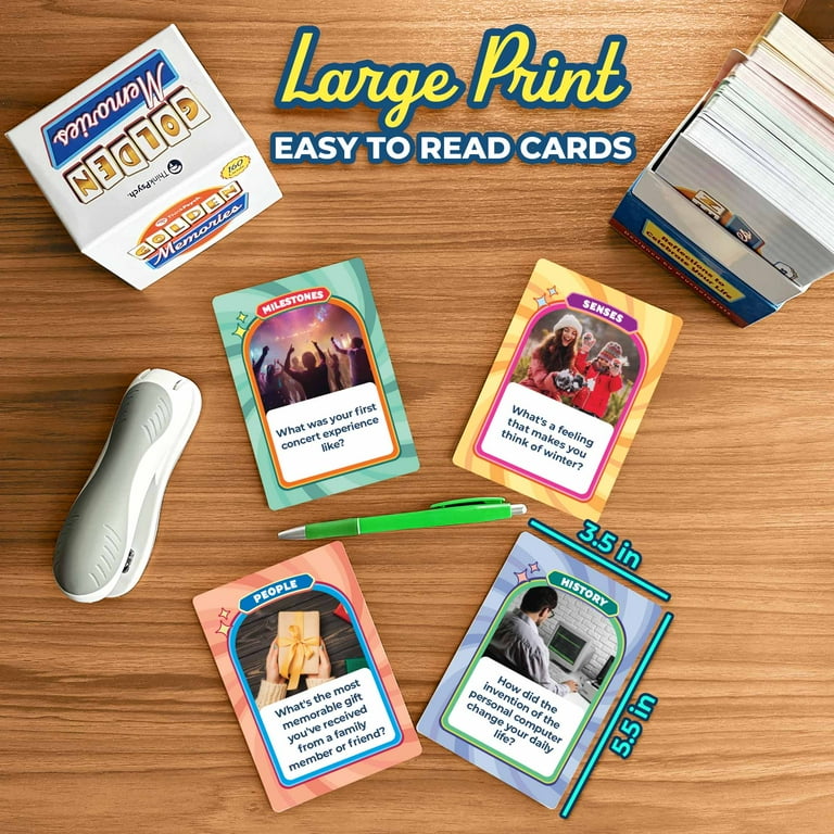 ThinkPsych Golden Memories - Memory Card Game for Seniors - 160