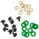 thumbnail image 4 of 10 piezas de plástico redondo de seguridad con purpurina no tejido + arandelas para oso de peluche suave Verde, 4 of 9