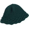 thumbnail image 4 of CoCopeaunts Beanie Hat for Women Four Season Solid Color Warm Knitted Hats Casual All-Match Ruffle Brim Shade Fishermen Cap, 4 of 8