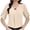 Beige, variant on Bxsruta Tops for Women, Women's Basic Round Neck Long Sleeve Top, Regular Fit Comfort Stretch Casual Blouse