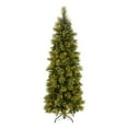 thumbnail image 3 of 6.5 ft. Pre-Lit Artificial Carolina Pine Slim Christmas Tree, Green, Clear Lights, Includes Stand, 3 of 9