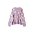 thumbnail image 6 of Women´s Button Down Sweater, Casual Long Sleeve V Neck Floral Print Loose Knit Cardigan Coat, 6 of 10