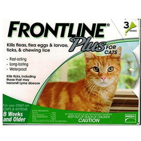Frontline Plus Flea & Tick Squeeze-On For Cats & Kittens, 1.5 ml (3 pack)