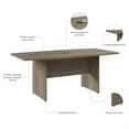 thumbnail image 4 of Bush Business 72W Boat Shaped Conference Table in Hickory - Engineered Wood, 4 of 9