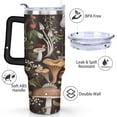 thumbnail image 3 of 40oz Cute Colorful Botanical Mushroom Stainless Steel Flip Straw Tumbler Spill Proof Travel Cup Double Wall Vacuum Insulated Coffee Mug with Top Handle, 3 of 6