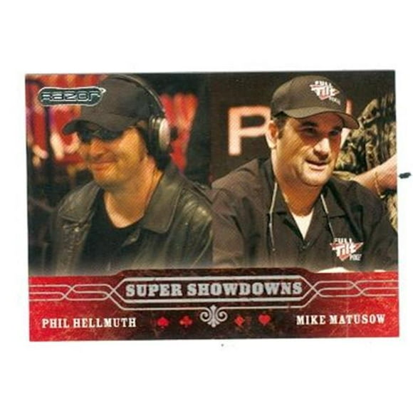 Phil Hellmuth et Mike Matusow Carte à Collectionner 2006 Rasoir Poker No.43 (WSOP WPT Joueur de Poker)