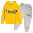 thumbnail image 3 of Traje con capucha para niños de Disney-Minnie Mouse, ropa clásica de anime, conjunto informal para vacaciones, moda para niños y niñas, primavera y otoño, 3 of 5