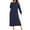 Navy, variant on Women's Long Sleeve Robe Long House Coat Zip Up Sleeping Winter Warm Cotton Spa Hooded Zipper Bathrobe Navy X-Large