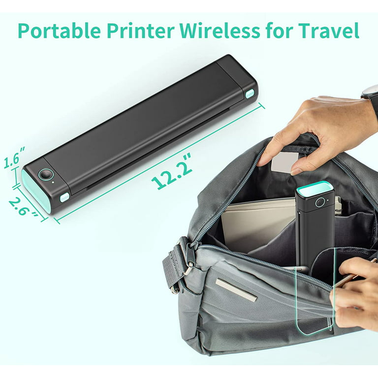 Portable Printers Wireless for Travel - M08F-A4 Bluetooth Thermal Printer