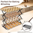 thumbnail image 5 of Behome 4-Tier Collapsible Cooling Rack, 3 Setting Design Stackable Baking Rack, Dishwasher Safe Cooling Racks for Cooking, Baking, Roasting & Grilling, 5 of 8