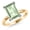 Green, variant on 14K Two Tone Gold Green Prasiolite Engagement Ring for Women | 4.00 Cttw | Octagon 11X9MM | Gemstone Birthstone | Size 5