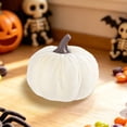 thumbnail image 4 of Velvet Pumpkin Mini Decor, Artificial Small Foam Pumpkins Fall Thanksgiving Home Table Indoor Decorations, Velvet Simulation Pumpkin Prop, White, 4 of 5