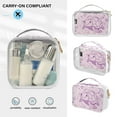 thumbnail image 5 of Simple Line Turtle Clear Cosmetic Bags with Handles PVC Toiletry Bags Zipper Waterproof Portable for Traveling 2 Pcs, 5 of 7