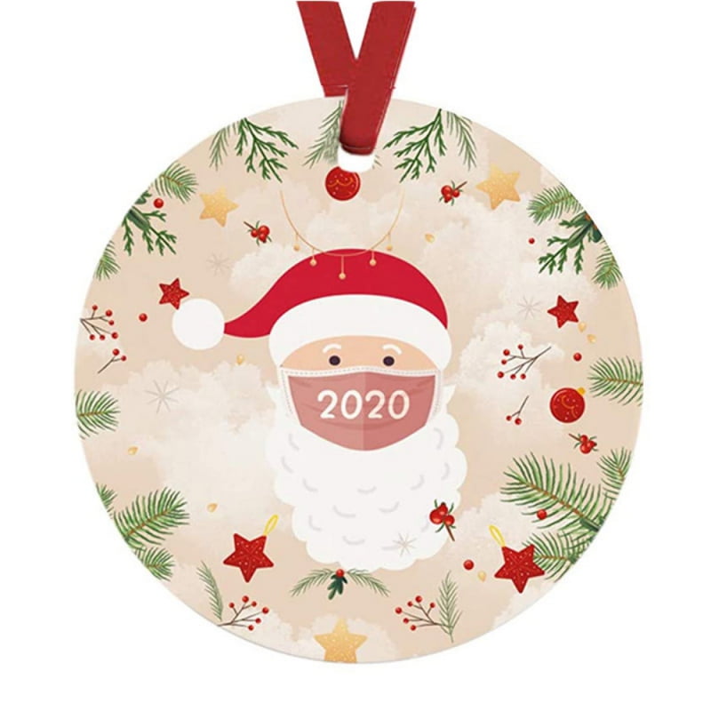 5 Pack Santa Claus Printed Pattern Toilet Paper Ornaments 2020 Christmas Ornaments Toilet Paper Ornaments for Families Friends