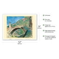 thumbnail image 2 of Bridge at Dolceacqua Italy - From an Original Color Painting by Claude Monet c.1884 - Master Art Print (Unframed) 9in x 12in, 2 of 4