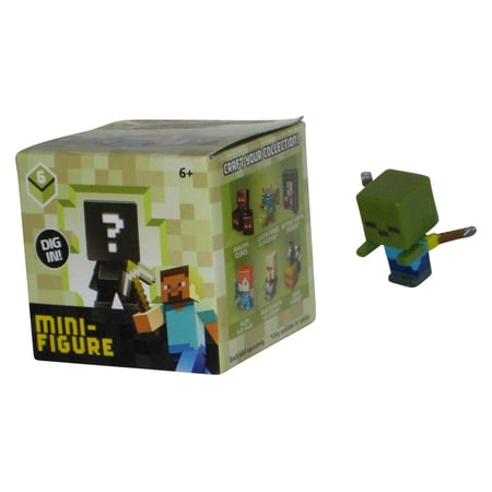 Minecraft End Stone Series 6 (2014) Mattel Spectral Damage Zombie 1-Inch Mini Figure