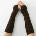 thumbnail image 4 of SUNSIOM Women Winter Wrist Arm Knitted Long Fingerless Gloves Mittens Hand Warmer New, 4 of 6