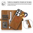 thumbnail image 5 of REQO Phone Case for Samsung Galaxy S21 Ultra Glaxay S21ultra 5G Wallet Detachable Cover with Tempered Glass Screen Protector and Flip Credit Card Holder Cell Gaxaly 21S S 21 21ultra G5 Women Brown, 5 of 7