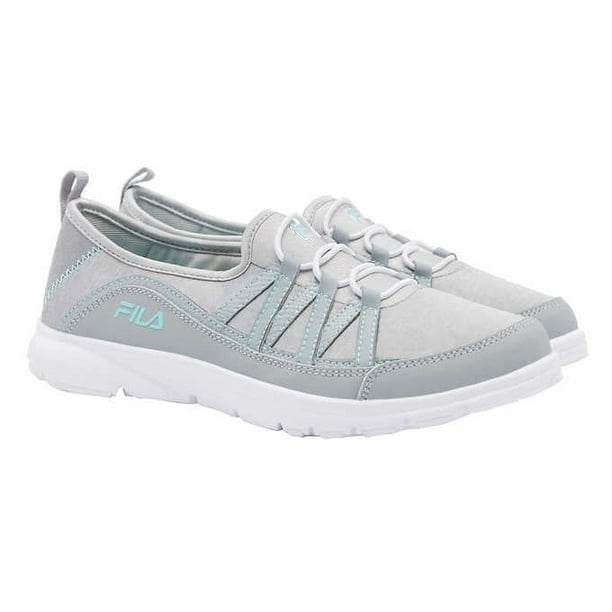 Fila Ladies Pilota Slip On Walking Shoe Sneaker Grey White Mint 6 Walmart