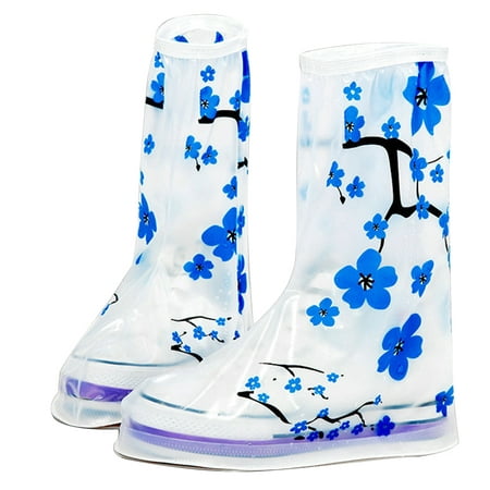 Fashionable Tall Boots Waterproof Rain Shoe Covers Men & Women Thicken ...
