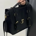 thumbnail image 4 of Jumpingount Bolso de cartero con hebilla multiusos, bandolera de moda, dispositivo de mano, bolso informal de clase, bolso cruzado Bolsas de mensajero y de hombro Negro, 4 of 6