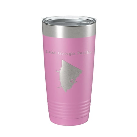 

Lake Georgia Pacific Map Tumbler Travel Mug Insulated Laser Engraved Coffee Cup Arkansas 20 oz Light Purple