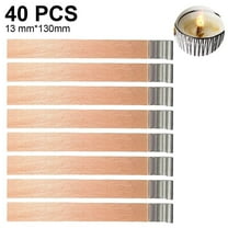 Zhuge 40Pcs Wooden Candle Wicks - 13mmx130mm for DIY Candle Making, Natural Material