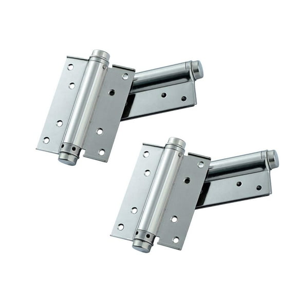 2 Pairs (4Pcs) of 4'' Single Action Stainless Steel Self-Closing Spring Door Hinge Adjustable Automatic Closing Self Closer Super Value (4'')