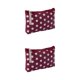 thumbnail image 4 of Minnieouse Bolsa de maquillaje, bolsa de cosméticos, monedero de almacenamiento, resistente al agua, diseño elegante a la moda, contenedor de Vino rojo 2piezas, 4 of 6