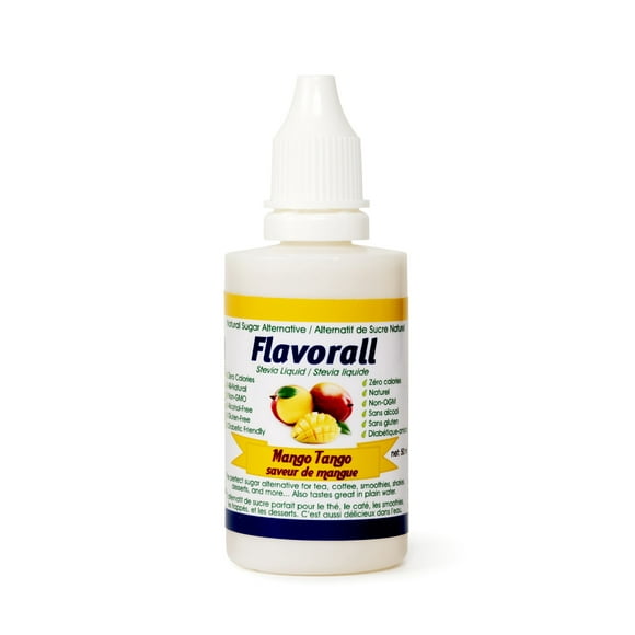 Greeniche Natural | Flavorall Mango Tango | 50 ML | Organic and Pure Stevia Sweetener Drops | Perfect Sugar Alternative | No Bitter Aftertaste