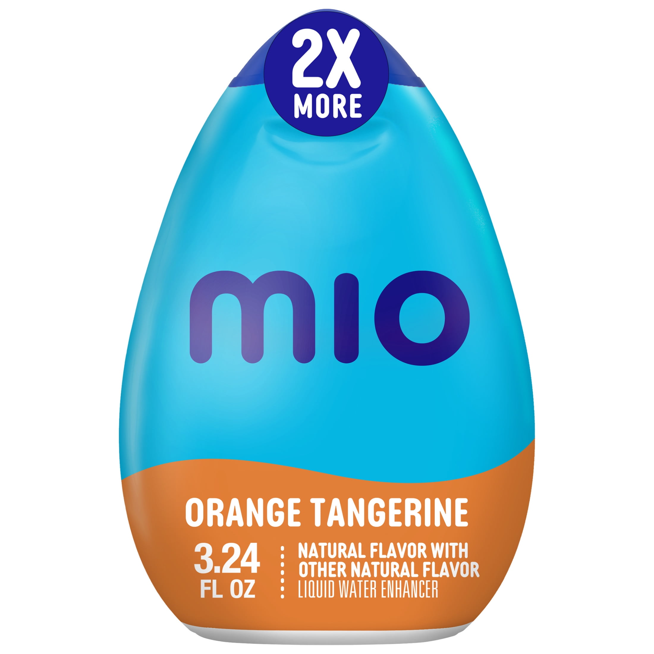 (12 pack) MiO Vitamins Orange Tangerine Sugar Free Water Enhancer with 2X More, 3.24 fl oz Big Bottle, Liquids