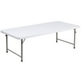 thumbnail image 1 of 30''W x 60''L x 19''H Kid's Granite White Plastic Folding Table, 1 of 9